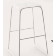 Tabouret de bureau - T 05 - Contract - Columbia - Assise en polypropylène et structure en acier chromé ou peint_1