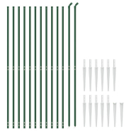 Vidaxl clôture en treillis métallique et piquet d'ancrage vert 2x25 m 154126_1