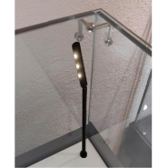 Vitrine Museum Bois table 182x80xH105cm - noir_1