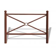 Barrière urbaine BAR3503A - Urban'NT - en acier avec potelets Ø76 mm et main courante en tube 40x40 mm_1