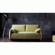 Canapé convertible EPSILON 140x195 cm - Tissu Maracaïbo vert anis - Assise piquée - Fabrication italienne_1