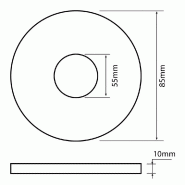 Joint WC pour soupape WIRQUIN - 8.5 x 8.5 x 1 cm - Caoutchouc_1