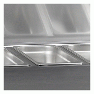 Vitrine à ingrédients réfrigérée avec capot - 7 x GN1/4 | Tefcold - GVC33-160 S/S_1