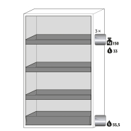 Armoire de sécurité S-CLASSIC-90 modèle S90.196.120 - Type 90 - Réf 30115-001-30141 - Stockage substances inflammables - NF EN 14470-1_1