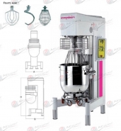 Batteur mélangeur Caplain BTA80S - grande capacité 80L - levage motorisé et cuve inox à roulettes_1