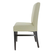 Chaise d'intérieur Séville en bois tapissée d'un simili cuir beige - par 2_1