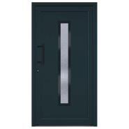Vidaxl porte d'entrée anthracite 108x200 cm pvc 3157087_1