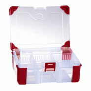 Boîte à compartiments et coins caoutchouc - Rouge / 170 x 130 x 60 mm_1