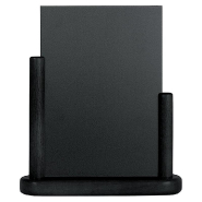 Chevalet de table ardoise A5 noir - Bois dur vernis - usage intérieur/extérieur - ardoise amovible_1