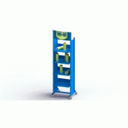 Présentoir mobile 4 étagères - métal - pour accessoires, bricolage et outillages_1