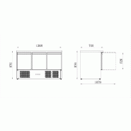 Saladette 3 portes 368 l int/ext inox/dos galvanisé série star AFI_1