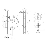 Serrure à encastrer Monomax NF - Têtière inox pour porte intérieure - THIRARD_1