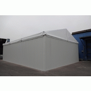 Tente de stockage fermée abristock / structure fixe en aluminium / couverture en pvc / ancrage au sol avec platine_1
