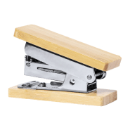 Agrafeuse en métal recouverte de bambou - 50 agrafes incluses - Couleur naturelle - Poids 40g_1