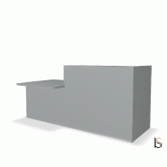 Banque d'accueil TERA avec accès PMR par MDD - 206, Gauche, Gris aluminium_2