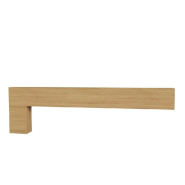 Barre horizontale Oslo avec equerre 6x10x160 cm - chêne Corbridge_1