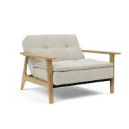 Fauteuil design convertible Dublexo Frej Mixed Dance Natural - Chêne clair - Innovation Living - 90x115 cm_1