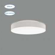 Plafonnier Led Ø40cm - 30W - 2700lm - Halo Indirect 5W - Blanc ou Noir - Installation en saillie_1