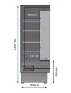 Vitrines - Inox - Viande - Bari 800 / 158 - Référence: BARI P80/158 VISG_1
