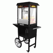 Machine à pop-corn professionnelle 5 kg/h avec chariot - Noir_1
