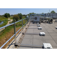 Garde corps autoportant pour toiture terrasse, constitué d'un montant profilé en aluminium - GM T22_1