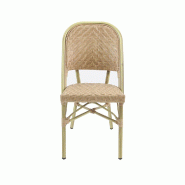 Paris - Chaise de bistrot en rotin synthétique bambou-naturel_1