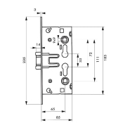 SERRURE ENCASTRABLE POUR PORTE D'INTÉRIEUR DE CHAUFFERIE (VERSION STANDARD)_1