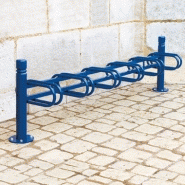 Support cycles Déco - 6 places composables simple face - acier peint sur galva - boule - Réf : 8207311_1