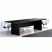 Table de réunion pieds panneaux 220 x 100 cm - jusqu'à 10 personnes So Flora - Frêne Noir, 220 x 100 cm_1