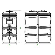 970380 - Cuves à huiles et lubrifiants Renson - 750L huile usagée - Réservoir double paroi avec pompe 1:1 70L/m_1