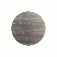 Infinity table de bistrot avec piètement blanc + plateau HPL Riverwashed Wood Ø70 cm_1