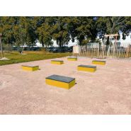 Jump Obstacles HER-21 - Ensemble de 5 ou 10 boîtes à profil bas pour cardio et musculation en plein air_1