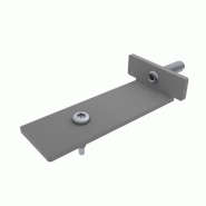 Set de 2 connecteurs en acier époxy gris - pour clôture Kyoto - H.6 x P.1.3 cm_1