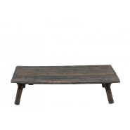 Table basse de salon CHET en chêne brun vieilli - Dimensions 121x66x32 cm_1