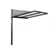 Abri Convivial - abri cycles en porte-à-faux - acier et polycarbonate - 2700x2097x2323 mm_1