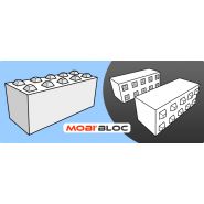 Bloc béton empilable - SARL BMTP - dimensions 60 x 60 x 60 cm - montage facile_1