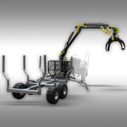 Grue sur remorque porte grumes 3000KG Jansen_1