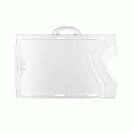 42 porte-badges rigides en polycarbonate anti-UV - finition cristal/dépoli - Made in France_1