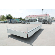 Remorque plateau HUMBAUR HN 255225 GR - 2 essieux, roues surbaissées, ridelles alu_1