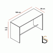 Table haute - MDD - 160 x 50 cm_1