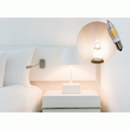 Ampoule LED flamme E14 - 350 lm, 28 W, blanc chaud, TIBELEC - Culot E14, verre transparent, durée de vie 25 000h_1