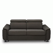 Canapé convertible express Réaumur 120 cm - Matelas 16 cm - Tweed gris graphite - Fabrication italienne_1