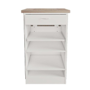 Comptoir Minimaliste finition bambou et blanc L61xP58xH100cm_1