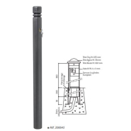 Potelet amovible PRIMABLOC - à clé - hauteur 850 mm - tube acier ø 76 mm_1