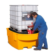 Bac de rétention base-line en polyéthylène pour 1 cuve de 1000L - 1250L de rétention - transportable par transpalette - 267503w_1
