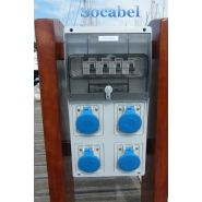 Borne marina Socabel - H1000mm x L400mm x P320mm - Tahiti double pour marina, quai et pontons_1