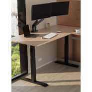 Bureau d'angle électrique réglable en hauteur de 62,5 cm à 127,5 cm - Plateau ESSENTIAL - TRIPOD PRO_1