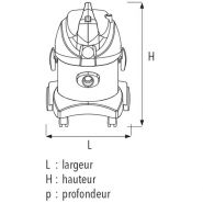 Jet 15 i - Aspirateur poussière et eau - Sidamo - Cuve inox 20L - Moteur 1450W - Décolmatage manuel_1