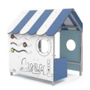 Maisonnette marin - LD1MC2000 - Pour enfants dès 1 an - Capacité 12 - Structure inox et habillage HPL_1