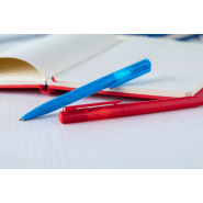 Stylo à bille en plastique - clip large pour impression - encre bleue_1